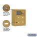 Salsbury Cell Phone Storage Locker - 3 Door High Unit (5 Inch Deep Compartments) - 6 A Doors - Gold - Surface Mounted - Master Keyed Locks